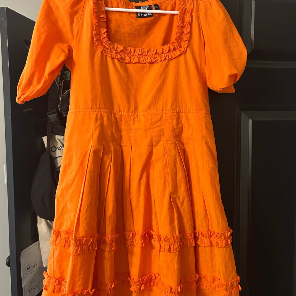 Madison Matthews Orange Dress